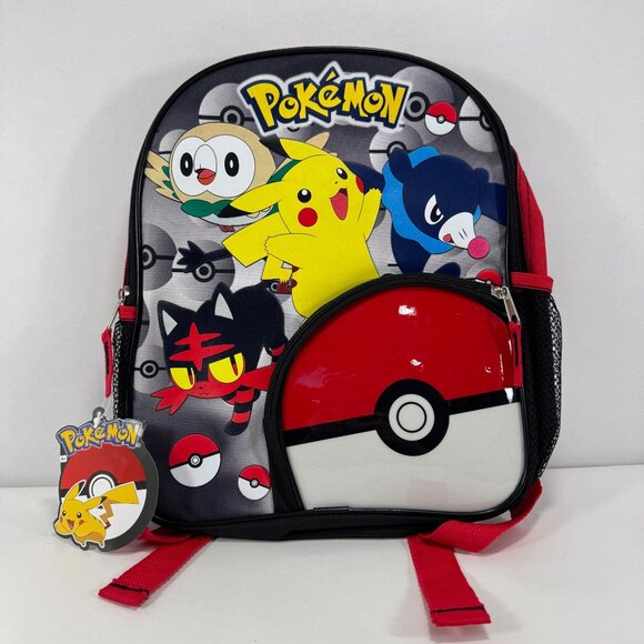 Pokemon Backpack Youth Gotta Catch EM All Pikachu Litten Rowlet Popplio - Picture 1 of 4